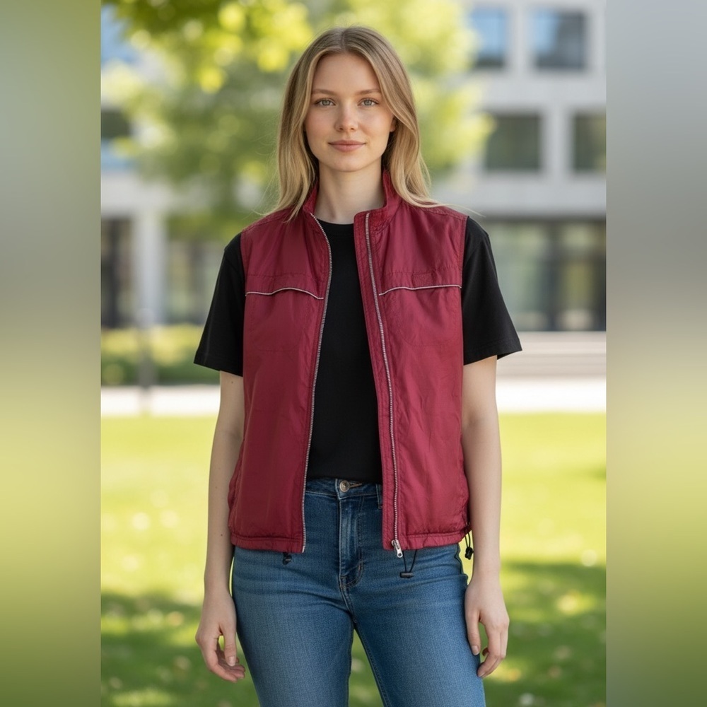 Express Women's Burgundy Vest